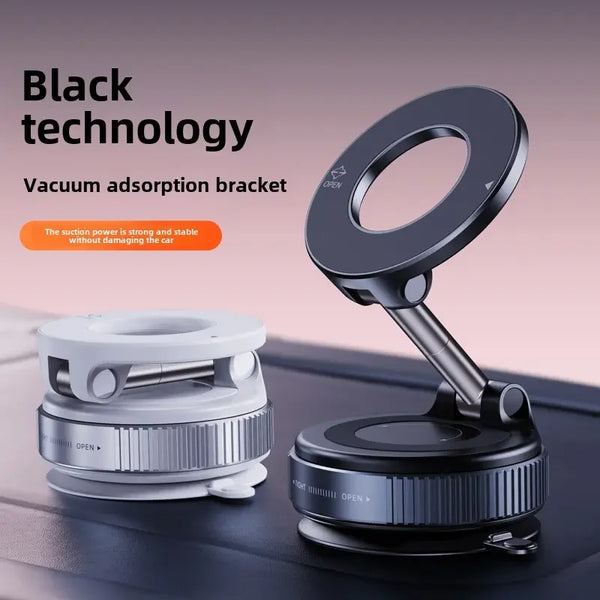 360° Foldable Magnetic Car Phone Holder with Vacuum Suction