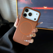 Luxury Leather Texture Magnetic Case For iPhone