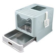 Enclosed Stainless Steel Cat Litter Box