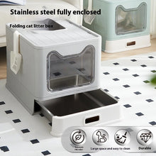 Enclosed Stainless Steel Cat Litter Box